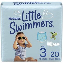 Huggies Little Swimmers Swim Diapers Disposable Swim Pants, Size 3 Small, 20 Ct