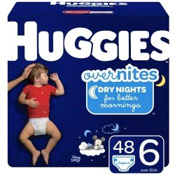 Huggies Overnites Nighttime Diapers, Size 6, Choose your package