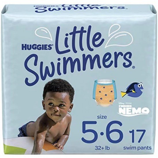 Huggies Little Swimmers Swim Diapers Disposable Swim Pants, Size 5-6 Large, 17 Ct