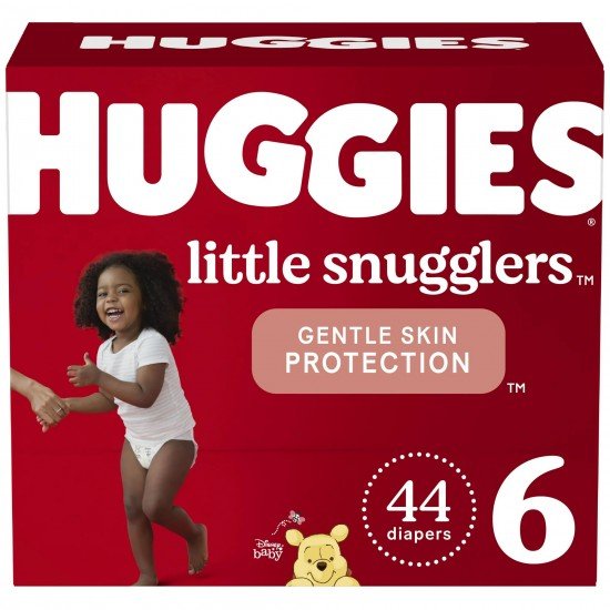 Huggies Little Snugglers Baby Diapers, Size 6, 44 Ct