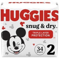 Huggies Snug & Dry Baby Diapers, Size 2, Choose your package