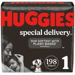 Huggies Special Delivery Hypoallergenic Baby Diapers, Fragrance Free, Size 1, 198 Ct