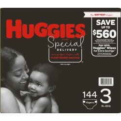 Huggies Special Delivery Hypoallergenic Baby Diapers size: 3 -144 Ct