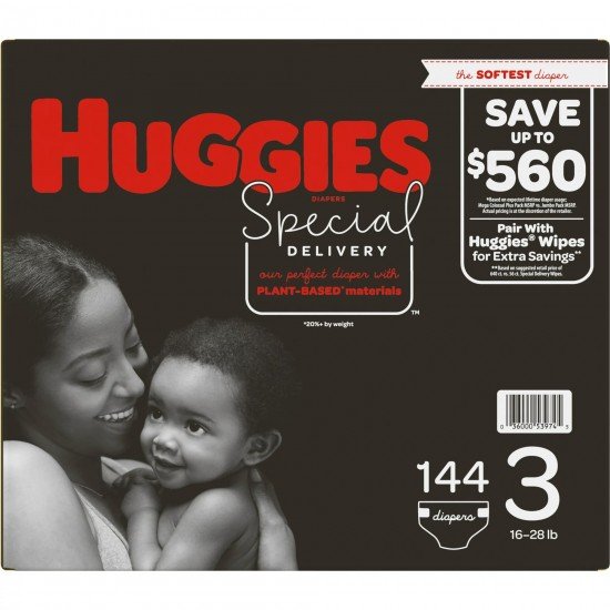 Huggies Special Delivery Hypoallergenic Baby Diapers, Size 3, Choose your package