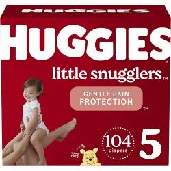 HUGGIES Little Snugglers Diapers, Size 5, 104 Ct