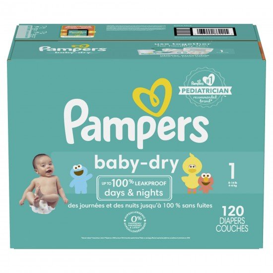 Pampers Baby Dry Diapers Size 1 - choose your package