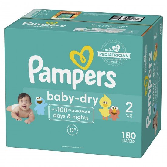 Pampers Baby Dry Diapers Size 2, Choose your package