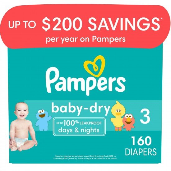 Pampers Baby Dry Diapers Size 3, Choose your package