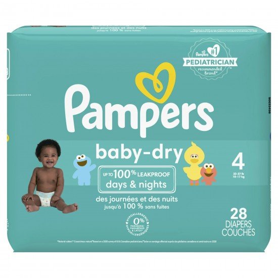 Pampers Baby Dry Diapers Size 4, Choose your package