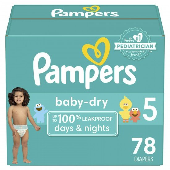 Pampers Baby Dry Diapers Size 5, 78 Ct