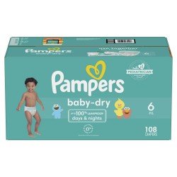 Pampers Baby Dry Diapers Size 6, 108 Ct