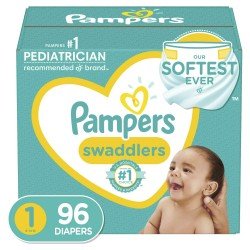 Pampers Swaddlers Diapers Size 1, 96 Ct