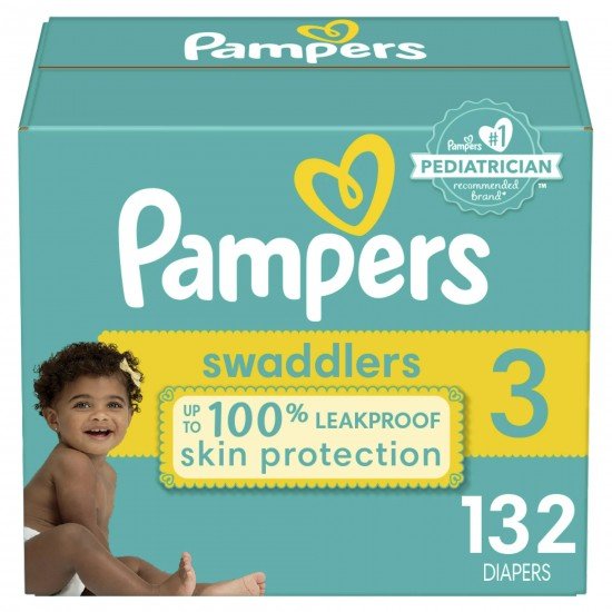 Pampers Swaddlers Diapers Size 3, 132 Ct