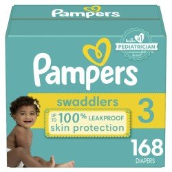 Pampers Swaddlers Diapers Size 3, 168 Ct