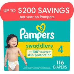 Pampers Swaddlers Diapers Size 4, 116 Ct