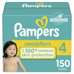 Pampers Swaddlers Diapers Size 4, 150 Ct