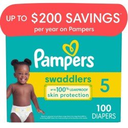 Pampers Swaddlers Diapers Size 5, 100 Ct