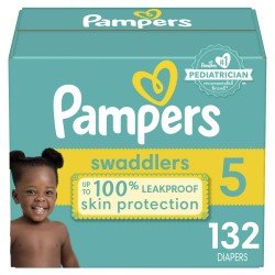 Pampers Swaddlers Diapers Size 5, 132 Ct