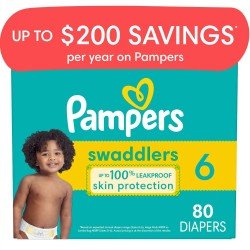 Pampers Swaddlers Diapers Size 6, 80 Ct