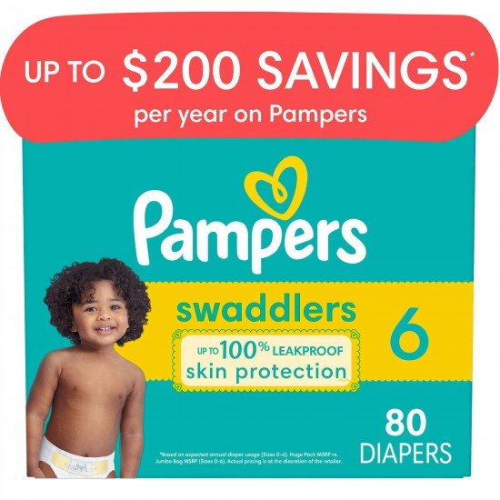 Pampers Swaddlers Diapers Size 6, Choose your package