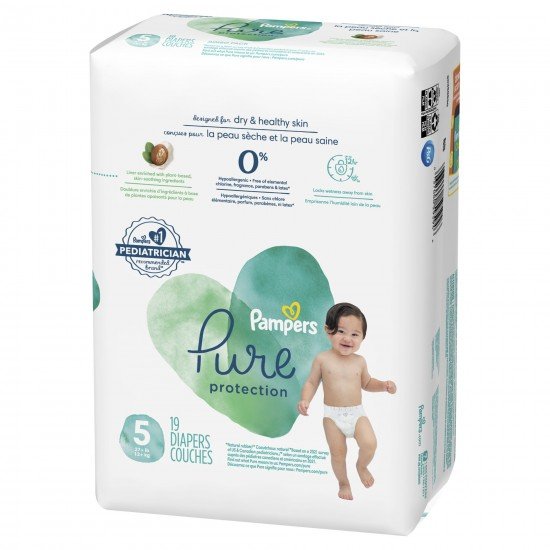 Pampers Pure Protection Diapers Size 5, Choose your package