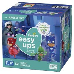 Pampers Easy Ups PJ Mask Training Pants Boys Size 5T-6T 52 Ct