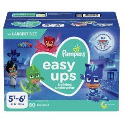 Pampers Easy Ups PJ Mask Training Pants Boys Size 5T-6T 80 Ct