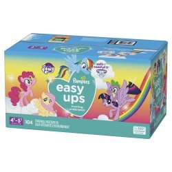 Pampers Easy Ups My Little Pony Training Underwear Girls Size 4T-5T 104 Ct