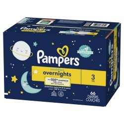 Pampers Swaddlers Overnight Diapers Size 3, Choose your package, Ct