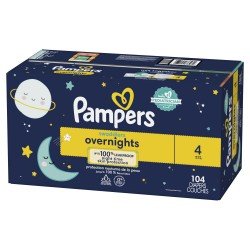 Pampers Swaddlers Overnight Diapers Size 4, Choose your package, Ct