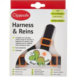 Clippasafe - Harness&Reins Dinosaur (With Anchor Straps)