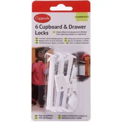 Clippasafe Cupboard & Drawer Locks - 6 Pcs/Pack