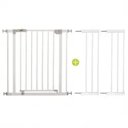 Hauck Safety Gate(75-80 Cm)+(21 Cm)+(21cm)Extensions / White