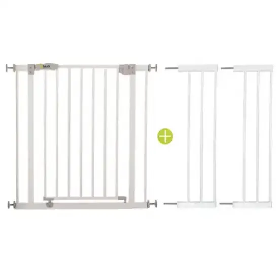 Hauck Safety Gate(75-80 Cm)+(21 Cm)+(21cm)Extensions / White