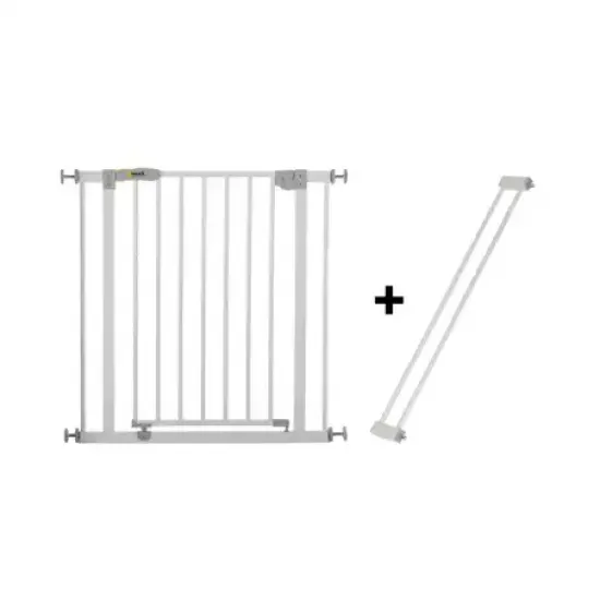 Hauck Safety Gate (75 - 80 Cm) +(9 Cm) Extension / White