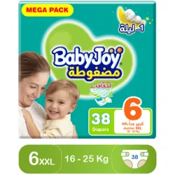 BabyJoy Size (6) Mega Pack 38 Diapers