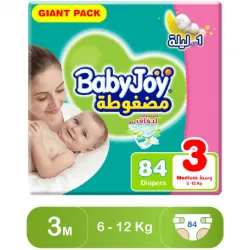 BabyJoy Size (3) Giant Pack 84 Diapers