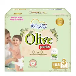 BabyJoy Olive Pants Medium Size(3) Mega Box(2x 54) Pcs