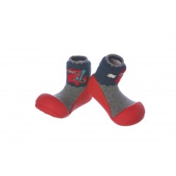 Attipas Shoe Socks Dinosaur / Red / L