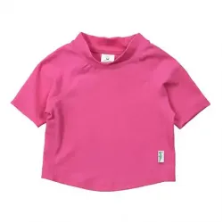 Green Sprouts -Short Sleeve Rashguard Shirt-Hot Pink-6mo