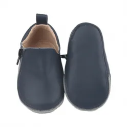 Rczs 02 Zipper Shoes Soft Soles Navy 20-21 6-12 Months