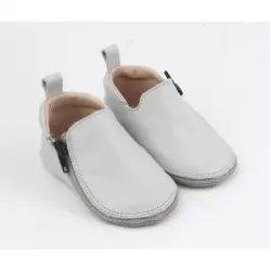 Rczs 03 Zipper Shoes Rubber Soles Grey 20-21 6-12 Months