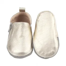 Rczs 05 Zipper Shoes Soft Soles Gold 18-19 0-6 Months