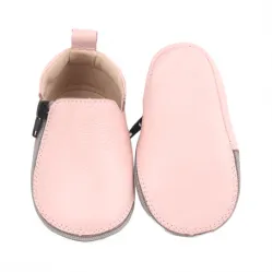 Rczs 07 Zipper Shoes Rubber Soles Pink 20-21 6-12 Months