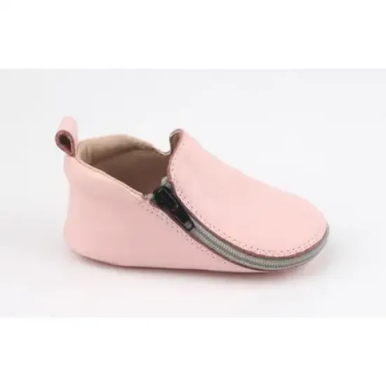 Rczs 07 Zipper Shoes Rubber Soles Pink 22-23 12-18 Months