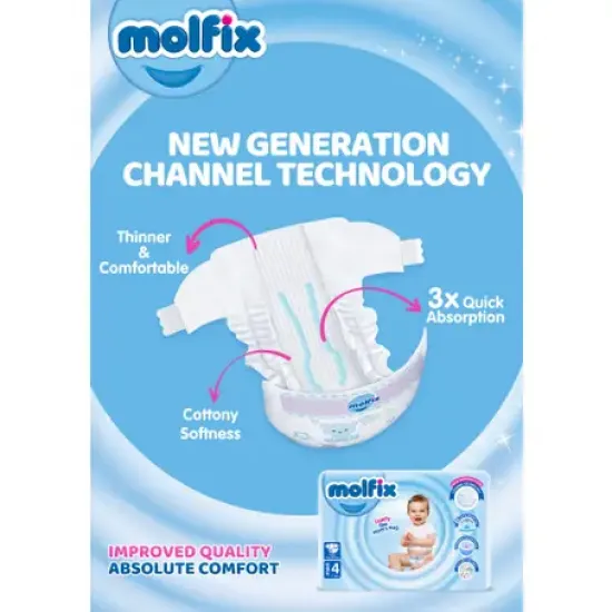 Molfix Diapers Size (5) Mega Pack 44 Diapers