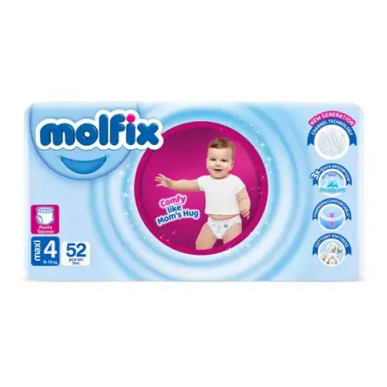 Molfix Diapers Size 4 Mega Pack 52 Pants