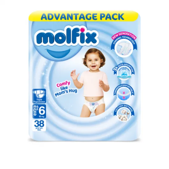 Molfix Diapers Size (6) Mega Pack 38 Diapers