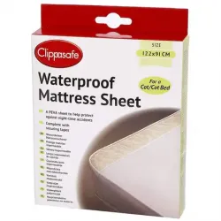 Clippasafe Waterproof Mattress Sheet - Cot Size - 122x91cm