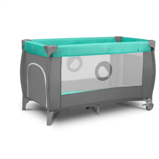 Lionelo Sven Plus 2 In 1 Travel Bed Playpen Turquoise Blue